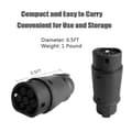 Miniatyrbillede 3 af 5: EVSE J1772 Adapter Type 1 til Type 2 Stik Elbil Opladerstik IEC 62196 Adapter black