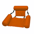 Miniatyrbild 1 av 10: Flytande Stol Poolstolar Uppblåsbar Lazy Vattensäng Loungestol Orange orange