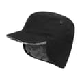 Winter Hat with Earflaps and Visor Basecap Trapper Waterproof Unisex Black