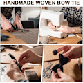 Miniatyrbillede 6 af 7: Herre butterfly, klassisk ensfarvet butterfly med clips til mænd, satin smoking butterfly med clips, justerbar formel butterfly til fest, bryllup[qb] Orange