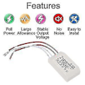 Miniatyrbilde 4 av 5: 220v til AC 12v Elektronisk Transformator, 20-60w Spenningsomformer, Intelligent Strømforsyningsdriver for Lavspenningslampe
