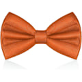 Miniatyrbilde 1 av 7: Sløyfe for menn, klassisk ensfarget sløyfe med klips for menn, sateng smoking sløyfe med klips, justerbar formell sløyfe for fest, bryllup[qb] Orange