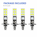 Pikkukuva 2 / 4: Parannetut 4kpl H1 6000k Super Valkoiset 80w LED-ajovalot sumuvaloille