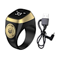 Miniatyrbillede 2 af 4: iQibla Zikr 1 Lite Smart Counter Bærbar Ring Digital Tasbeeh Bedepåmindelse Black