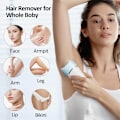 Miniatyrbilde 6 av 6: 6-i-1 Epilator for kvinner, IPX7 Vanntett Oppladbar Hårfjerningsbarbermaskin