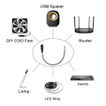 Pikkukuva 2 / 5: USB C uros - 2-nastainen virtajohdon jatkokaapeli, tyyppi C avoin pää, pigtail-johto 5V 3A [Db] 2m 2m Straight head