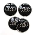4-pak - Audi hjulkapsler / hjulnav emblemer - bil 69 69 black