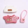 Miniatyrbild 4 av 5: Kläder för Labubu (INGEN Docka), Hatt & Jumpsuit Set för 17cm Labubu Tillbehör Kostym_xx Pink