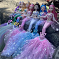 Miniatyrbild 1 av 3: 45cm Mermaid Baby BJD Doll 11 Leder Bewegliche Puppe Schwimmen Meerjungfrau Spielzeug Mädchen Weihnachtsgeschenk Doll (white)