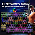 Miniatyrbild 3 av 7: 60% Trådbunden Speltangentbord, RGB Bakgrundsbelyst Ultra Kompakt Mini