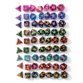 Miniatyrbilde 3 av 3: 7 sett med nye to-fargede stjernehimmel terninger for rollespill red+blue