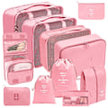 Miniatyrbild 1 av 3: (rosa) Resväska Kuber 11 Delar Set, Resväska Kläder Väska Sko Väska Kosmetisk Väska Researrangör Resa pink