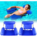 Pikkukuva 6 / 10: Kelluva Tuoli Uima-allastuolit Ilmatäytteinen Lazy Water Bed Lounge -tuoli Oranssi red