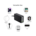 Miniatyrbilde 2 av 5: Bærbar DC med batteriklemme, 12V/24V til 5V 4-Port USB-lader Multiport Adapter Andre Smarttelefoner