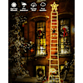 Miniatyrbilde 4 av 5: LED-nisse, stige, lyslenke, 3m LED utendørs julelys, 315 LED, lyslenke, juletre, vindu, 8 moduser, uteplass, hage 3m