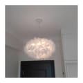 Miniatyrbillede 3 af 4: Hvid fjer-lysestage E27 40w - diameter 45cm
