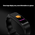 Pikkukuva 4 / 5: Bluetooth Sport Smart -rannekoru, vedenkestävä, sykemittaus, askelmittari, urheilu- ja kuntoiluaktiivisuus [HK] Black