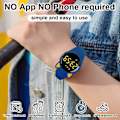 Miniatyrbilde 5 av 5: Barnas Fitnesstracker Pedometer Klokker, Vanntette Digitale Klokker med Pedometer, Distanseteller, Kaloriteller, Stoppklokke, Alarmklokke blue