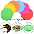 Miniatyrbild 3 av 5: 7-pack hundfrisbee i silikon för träning, högflygande aerodynamisk frisbee, lättviktig, flytande hundfrisbee