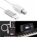 Miniatyrbillede 1 af 3: Kompatibel med Lightning til Type B Midi Keyboard Konverter USB 2.0 Kabel til iPhone 7 8 X iPad