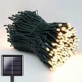 Solcellelys for utendørs bruk - 22M 200 LED Vanntette solcelle julelys, 8 lysmoduser Dekorative lys for hage, uteplass, gjerde, Chris