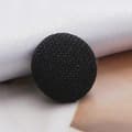 10 stk. Skaftknapper Metalknapper Tøj DIY Stofknapper Stofbetrukne Linned Runde Dekorative Sorte black 20MM
