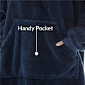Miniatyrbillede 5 af 5: Oversized Hoodie-tæppe Sweatshirt Dobbeltsidet Fleece Bærbar Tæppe Par Mænd Kvinder Hjem Gray