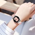 Miniatyrbild 3 av 7: Elastisk nylon för Samsung Galaxy Watch 4 40mm 44mm Armband Scrunchies Armband för Samsung Galaxy Watch4 Classic 42/46mm Rosa Blomma galaxy watch4