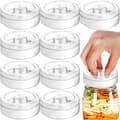 9-pack Glasfermenteringsvikter med lättanvänt grepp, 7 × 7 × 2,5 cm Fermenteringsvikter för Mason Jar med bred öppning CJY