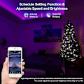 Miniatyrbild 4 av 5: 10m Bluetooth LED-strip 5050 RGB LED-strip Flerfärgad Flexibel Ljusremsa