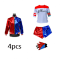 Miniatyrbild 2 av 8: Mub-Harley-Quinn Monster T-shirt Harley-Quinn Cosplay Kostym Kvinnor Barn 4 i 1 Set 4 i 1 Set 4 in 1 Set L