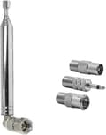 75 Ohm Teleskopisk DAB Radio Antenne For HiFi AV Mottaker Minisystem, FM