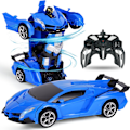 Miniatyrbild 1 av 7: Fjärrstyrd Bil, 1:18 Transformerande Leksaker Fjärrstyrd Transformerande Bil, 2-i-1 Transformerande Robotleksak med 2.4GHz Fjärrkontroll Blå - Lamborghini
