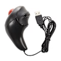Miniatyrbillede 1 af 5: Håndholdt kablet trackball-mus med tommelfingerstyring red black