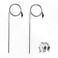 2-pack köttprober för termometrar med 2 BBQ-probehållare As Shown