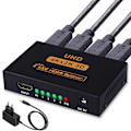 Miniatyrbild 1 av 9: HDMI-splitter 1 in 4 ut, en minut fyra linjer 4k högupplöst display 3D TV datorskärm delad skärm