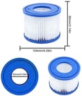 Miniatyrbillede 8 af 8: x VI Poolfilter - egnet til Bestway Miami, Lay-Z-Spa Poolfilter - VI Filterpatron
