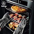 Miniatyrbild 5 av 5: 932f Högtemperaturbeständiga Grillhandskar, Vattentäta Långärmade Ugnshandskar, Kompatibla med Stekpannor och Bakning - JXLGV