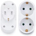 2-bås dobbelt kontakt stik Multiple kontakt adapter Horisontal Cy [YJD]
