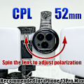 Miniatyrbild 2 av 5: 52mm Mobiltelefon CPL Polarisationsfilter