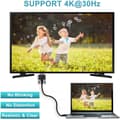 Pikkukuva 5 / 5: USB TYPE C - DVI -kaapeli USB Type C - DVI 24+1 -sovitin 4K 30Hz (6FT/1.8M) Thunderbolt 3:lle 2017/2016 MacBook Prolle black