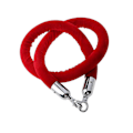 Miniatyrbillede 1 af 4: 1,5 m Velour Reb Crowd Control Stander Post Kø Linje Barriere Red