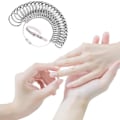 Miniatyrbild 2 av 5: 0-13 Ringmätare Mätverktyg Set Metall Ringmätare Metall Ringmått Fingermätare & Ringdorn