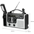 Miniatyrbild 3 av 7: Nödradio 1200mAh – Sol- och handvevsdriven, portabel överlevnadsradio för katastrofberedskap