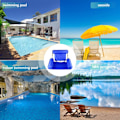 Miniatyrbild 7 av 10: Flytande Stol Poolstolar Uppblåsbar Lazy Vattensäng Loungestol Orange blue