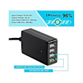 Miniatyrbilde 4 av 5: Bærbar DC med batteriklemme, 12V/24V til 5V 4-Port USB-lader Multiport Adapter Andre Smarttelefoner