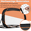 Miniatyrbillede 3 af 4: 2 i 1 Havefodboldmål til Børn - Fodboldmål med Målmur - Foldbart Fodboldmål Pop Up Fodboldtræningsmål - 121 x 80 x 80 cm Sort + Orange