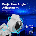 Miniatyrbillede 3 af 5: Astronaut Natlampe / Galaxy Lampe - Stjernehimmel Projektor - Genopladelig Charging model