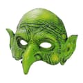 Häxmask Grön Goblin Mask Halloween Karneval Party Kostym