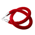 Miniatyrbillede 4 af 4: 1,5 m Velour Reb Crowd Control Stander Post Kø Linje Barriere Red